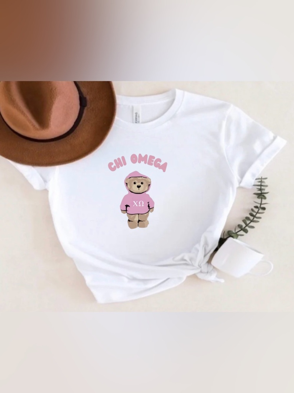 Chi Omega Shirt Sorority Teddy Bear Graphic Tee Cute Greek Life Top